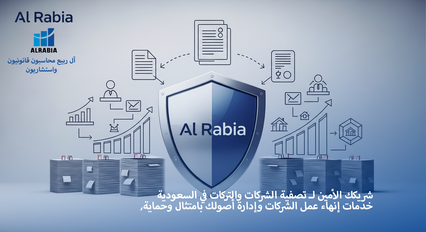 آل ربيع شريكك الأمين لـ تصفية الشركات والتركات في السعودية، لـ إنهاء عمل الشركات وإدارة أصولك بامتثال وحماية