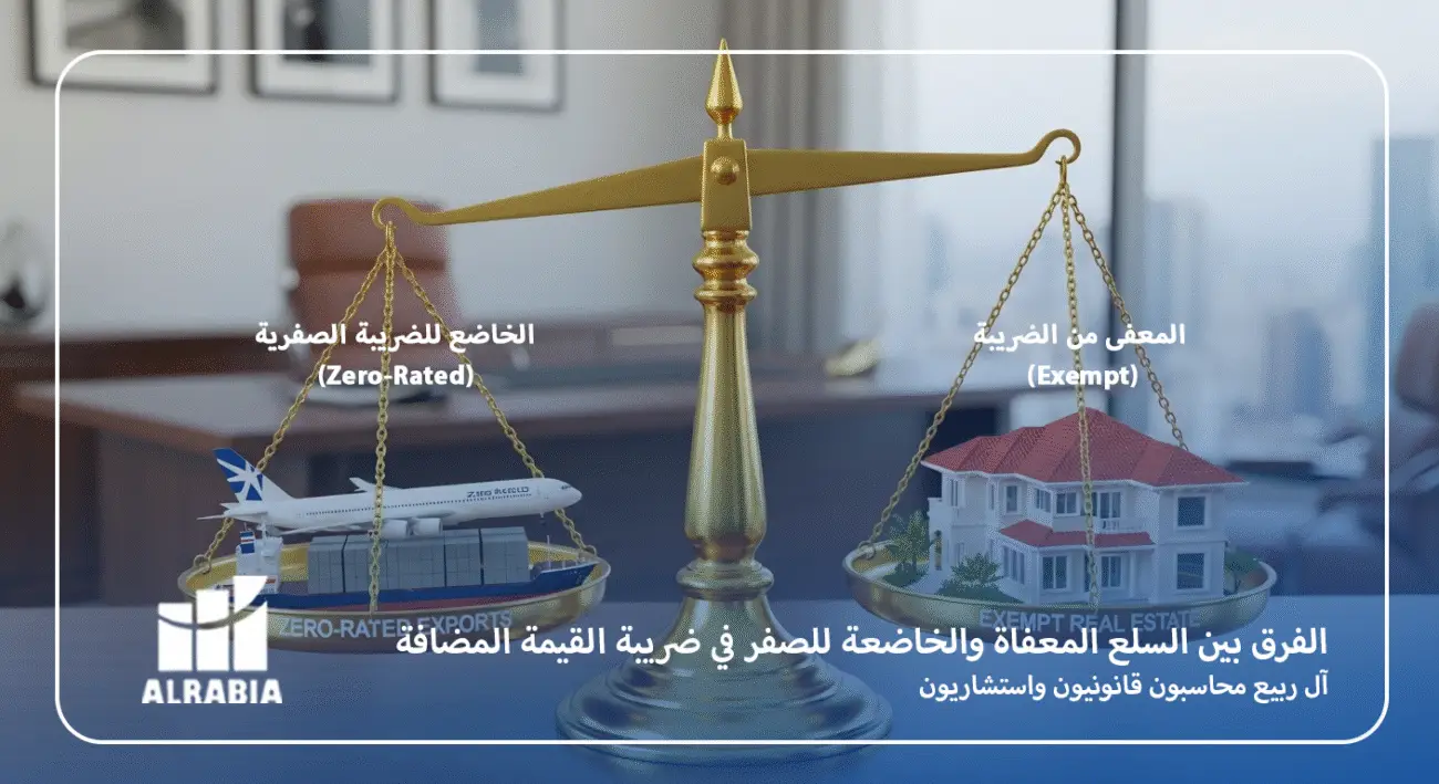 الفرق بين السلع المعفاة والخاضعة للصفر في ضريبة القيمة المضافة مع آل ربيع