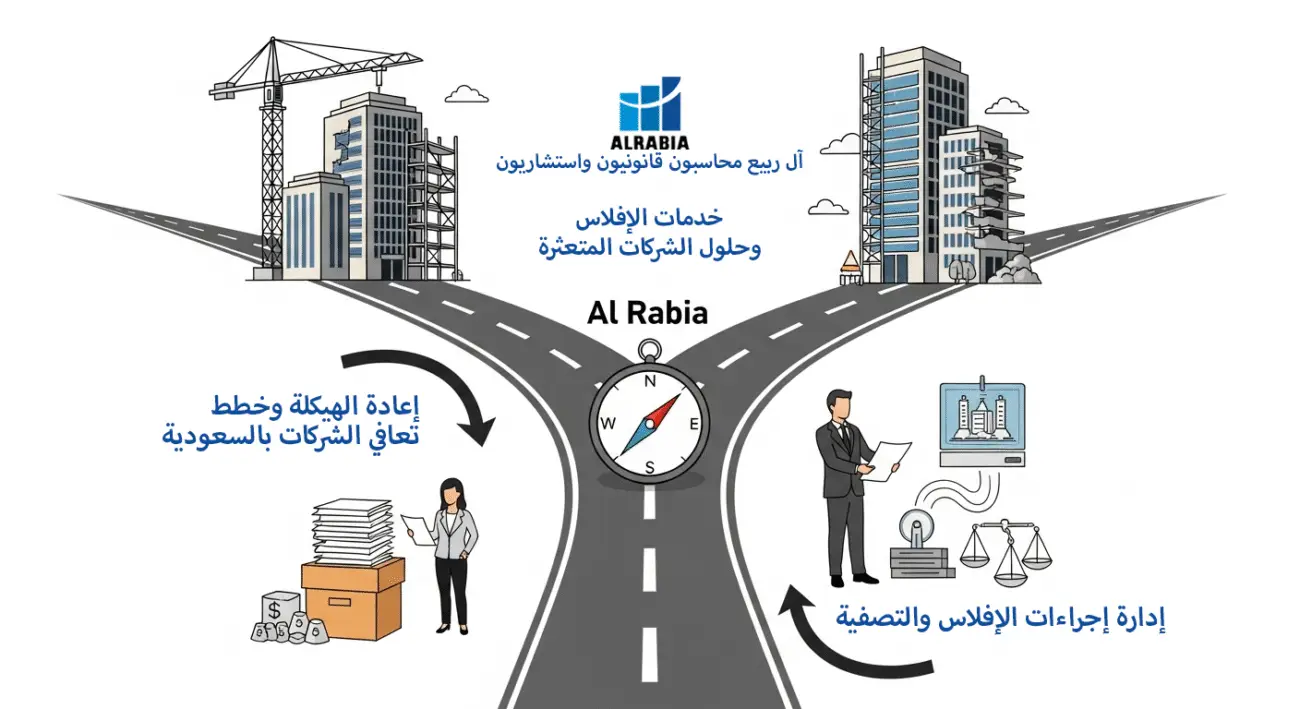 خدمات الإفلاس المتكاملة من آل ربيع إعادة هيكلة الشركات المتعثرة أو إدارتها كـ أمين إفلاس معتمد