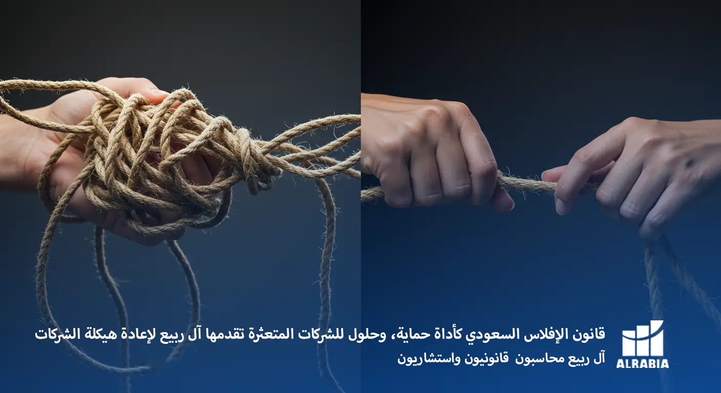 قانون الإفلاس السعودي كأداة حماية، وحلول للشركات المتعثرة تقدمها آل ربيع لإعادة هيكلة الشركات