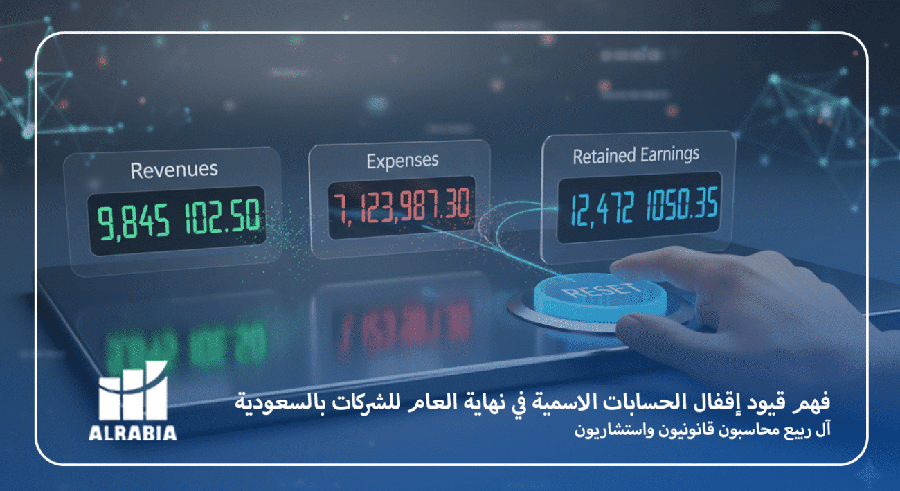 فهم قيود إقفال الحسابات الاسمية في نهاية العام للشركات بالسعودية